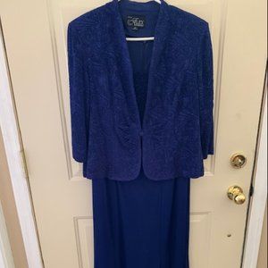 Alex Evening Mother of the Bride/Groom Dress - Size 16P in Royal Blue